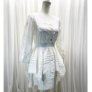 ASTR THE LABEL
Pacoima Cotton Ruffle Pointelle Minidress